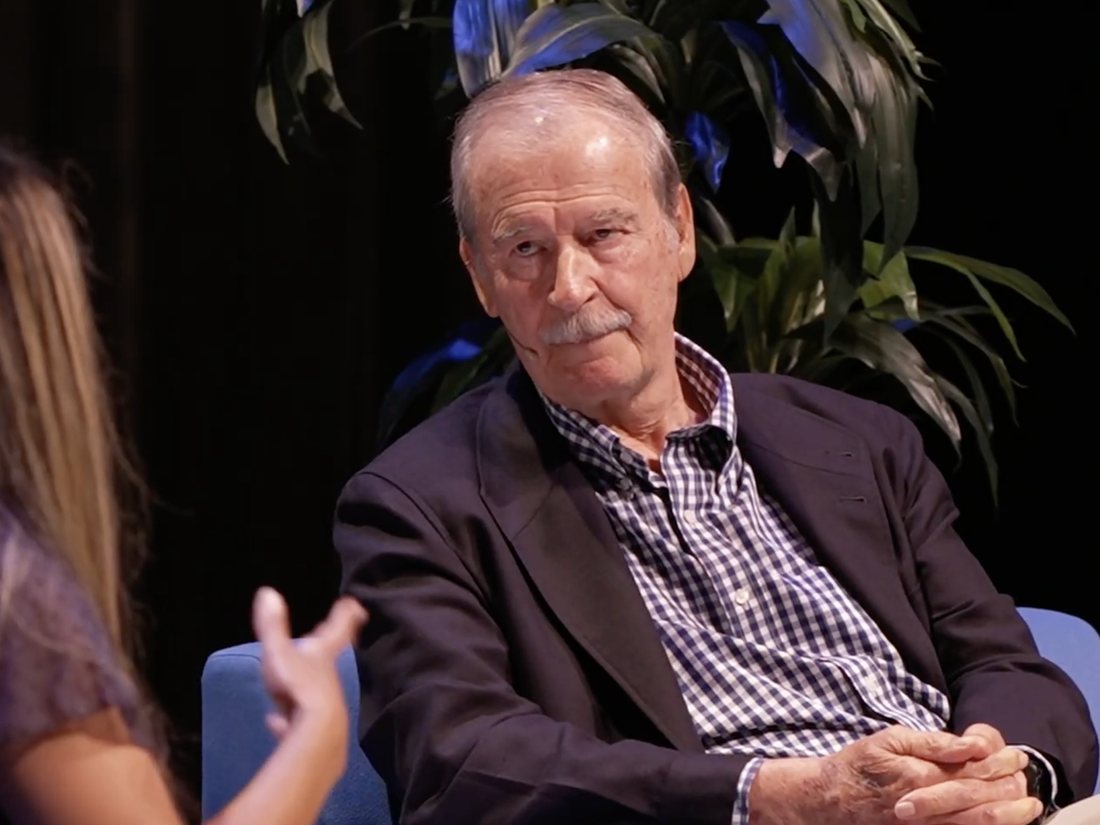 A fireside chat filmed with multiple cinema cameras