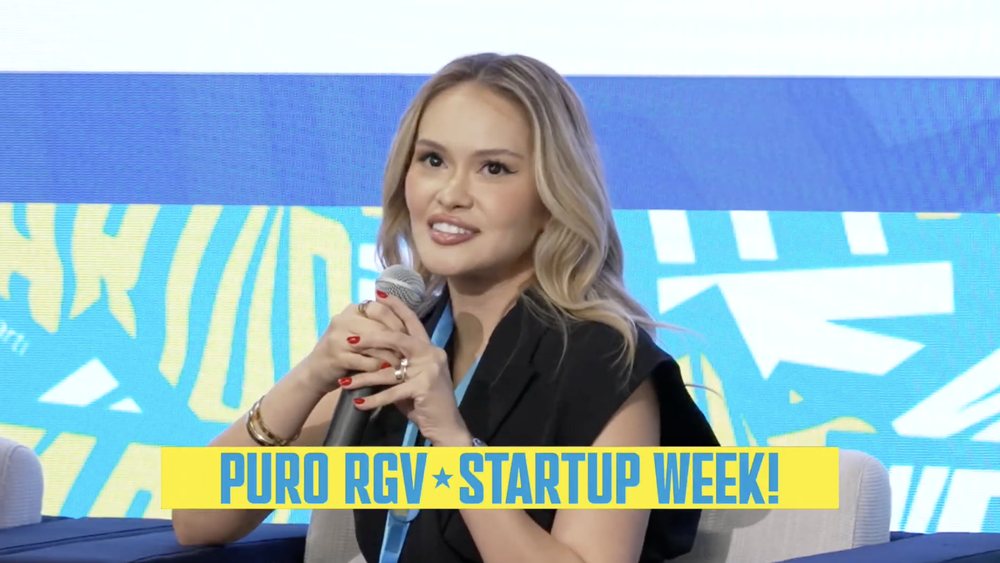 Panelist with a live lower-third graphic